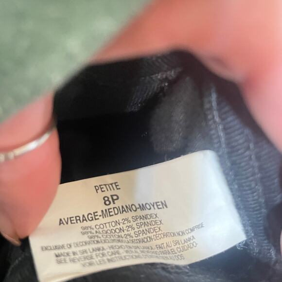 Gloria Vanderbilt Rail High Rise Black Straight-Leg Jeans Women's Size 8 Petite - Picture 7 of 8